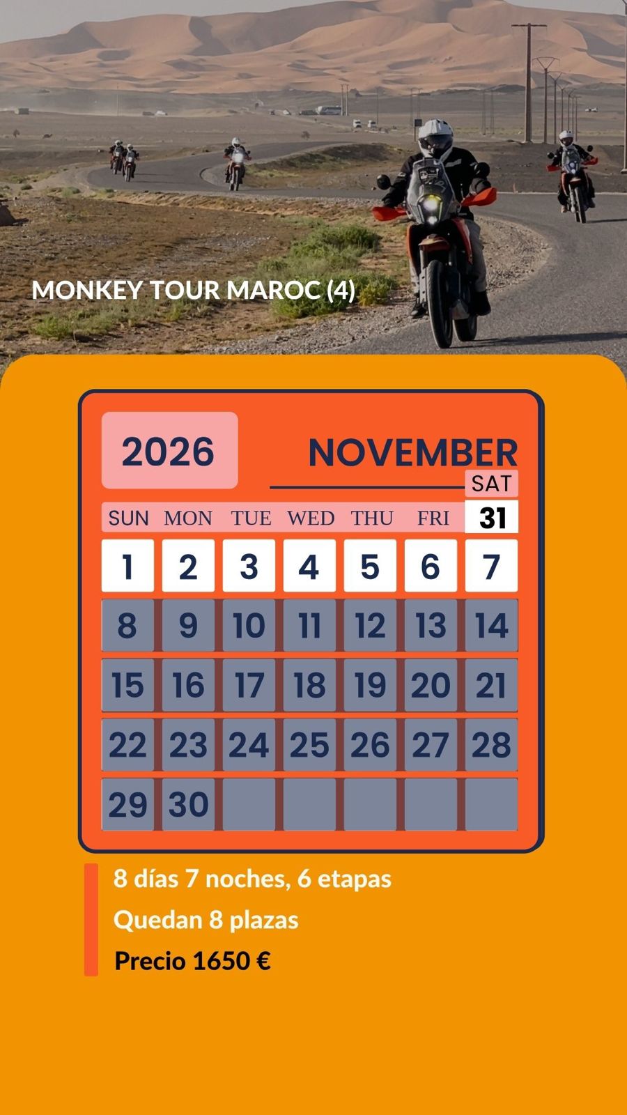 Grupo de motos trail en ruta por los puertos del Atlas con Monkey Tour
