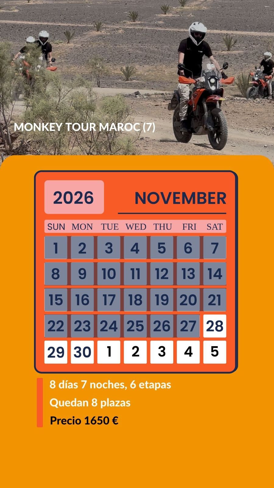Grupo de motos trail en ruta por los puertos del Atlas con Monkey Tour