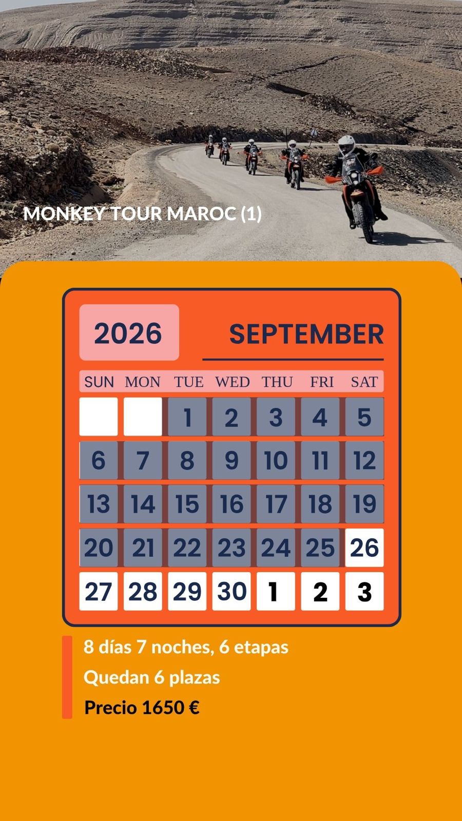 Grupo de motos trail en ruta por los puertos del Atlas con Monkey Tour